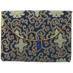 Pochette Confucian en Brocart pour Livre d'Évaluation, Pochette de Rangement pour Poudres d'Église, Étui de Couverture de la Bible, Titre Anglais