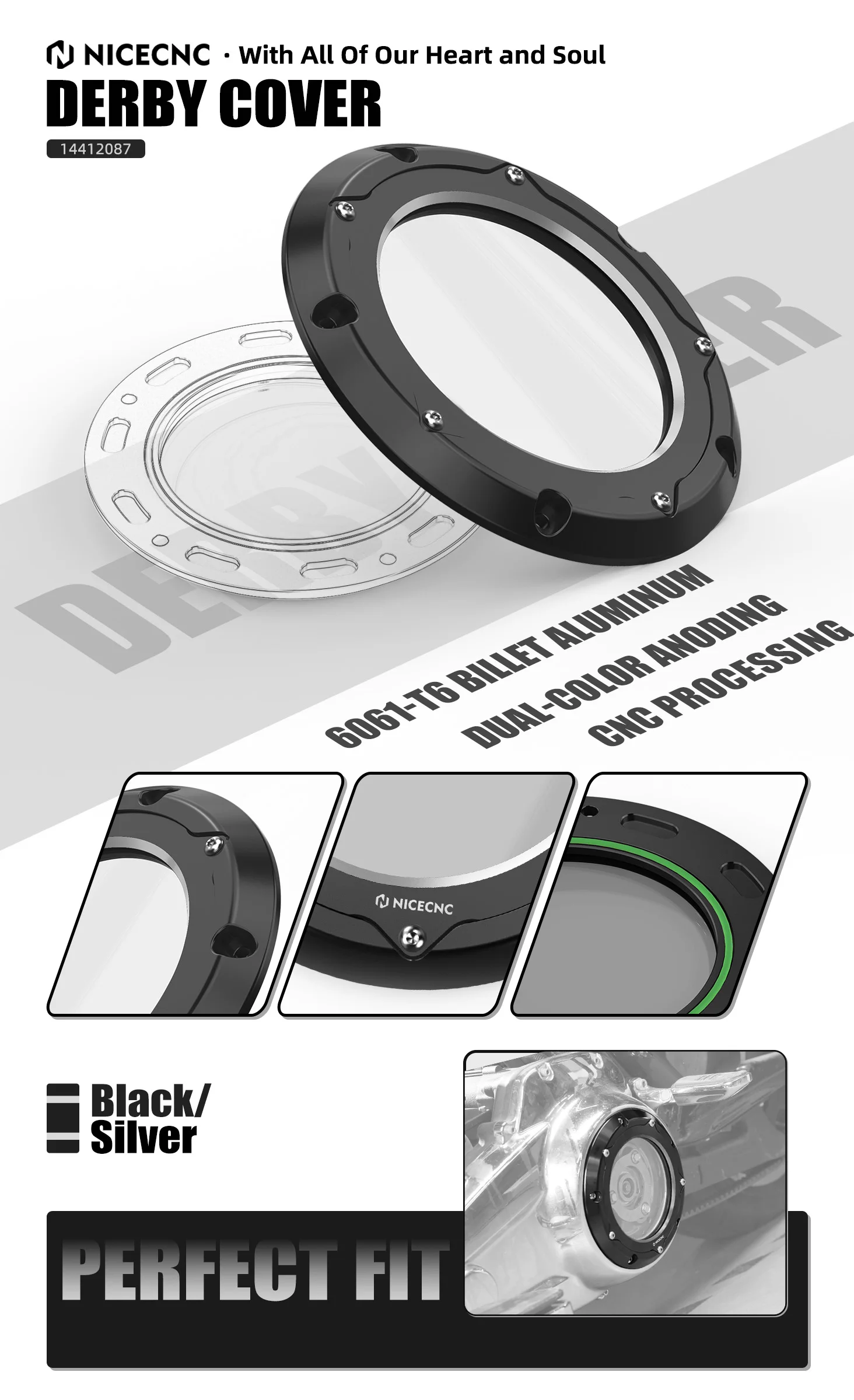 Transparente Motorrad-Kupplungsdeckel/Federstopperplatte für Harley Road King Special FLHRXS 2017–2024, Road King FLHR 2017–2022 – Detail 1