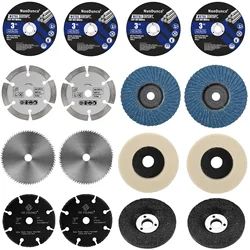 16pcs/set 75mm Metal Cutting Disc 3-Inch Mini Saw Blade Stone Cutting Disc Diamond Grinding Wheel Disc for Small Angle Grinding