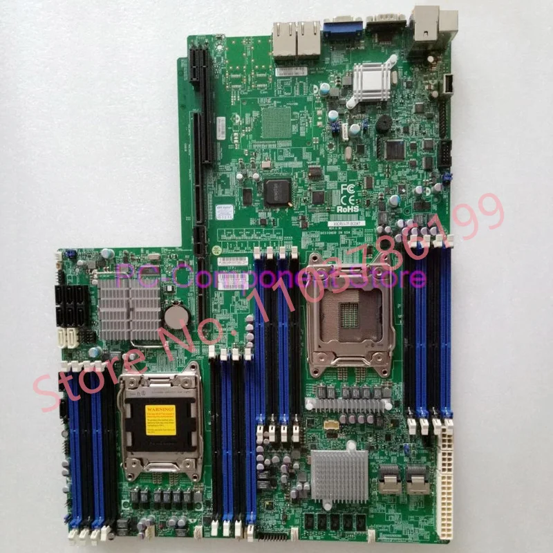 Two-way For SuperMicro Server Motherboard X9DRW-7F-BO04T LGA2011 Support E5-2600V2 Will Test Before Shipping