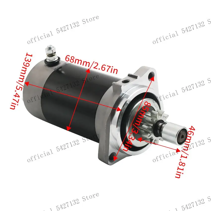 689-81800 2-stroke Outboard Starter Motor For Yamaha 40HP 25HP 20HP 30HP 30G C40 25Q 30H 689-81800-12 689-81800-11 689-81800-13