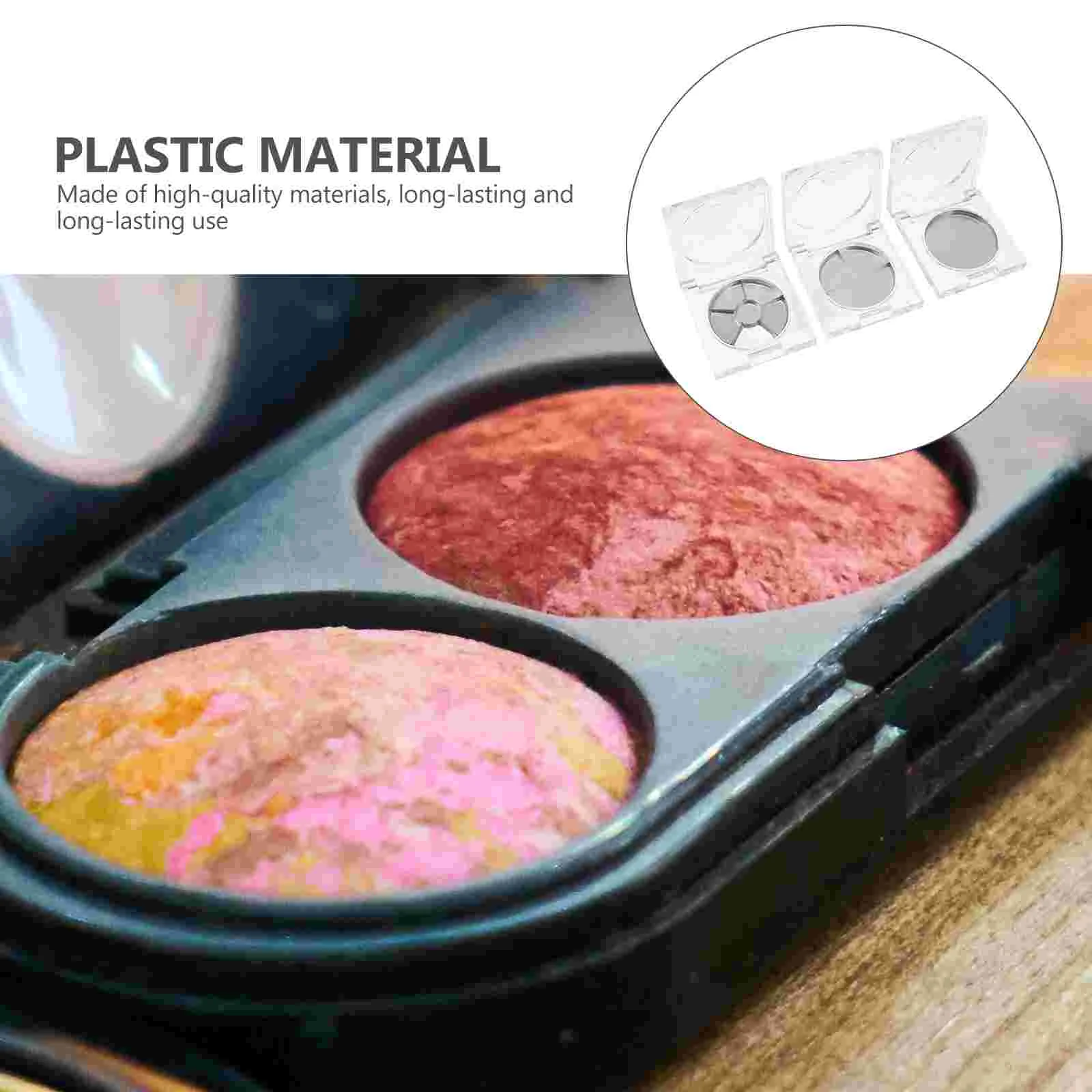 14 pçs caixa de blush transparente caso sombra recipiente de maquiagem acessórios de viagem vazio ganizer pan compacto personalizável para