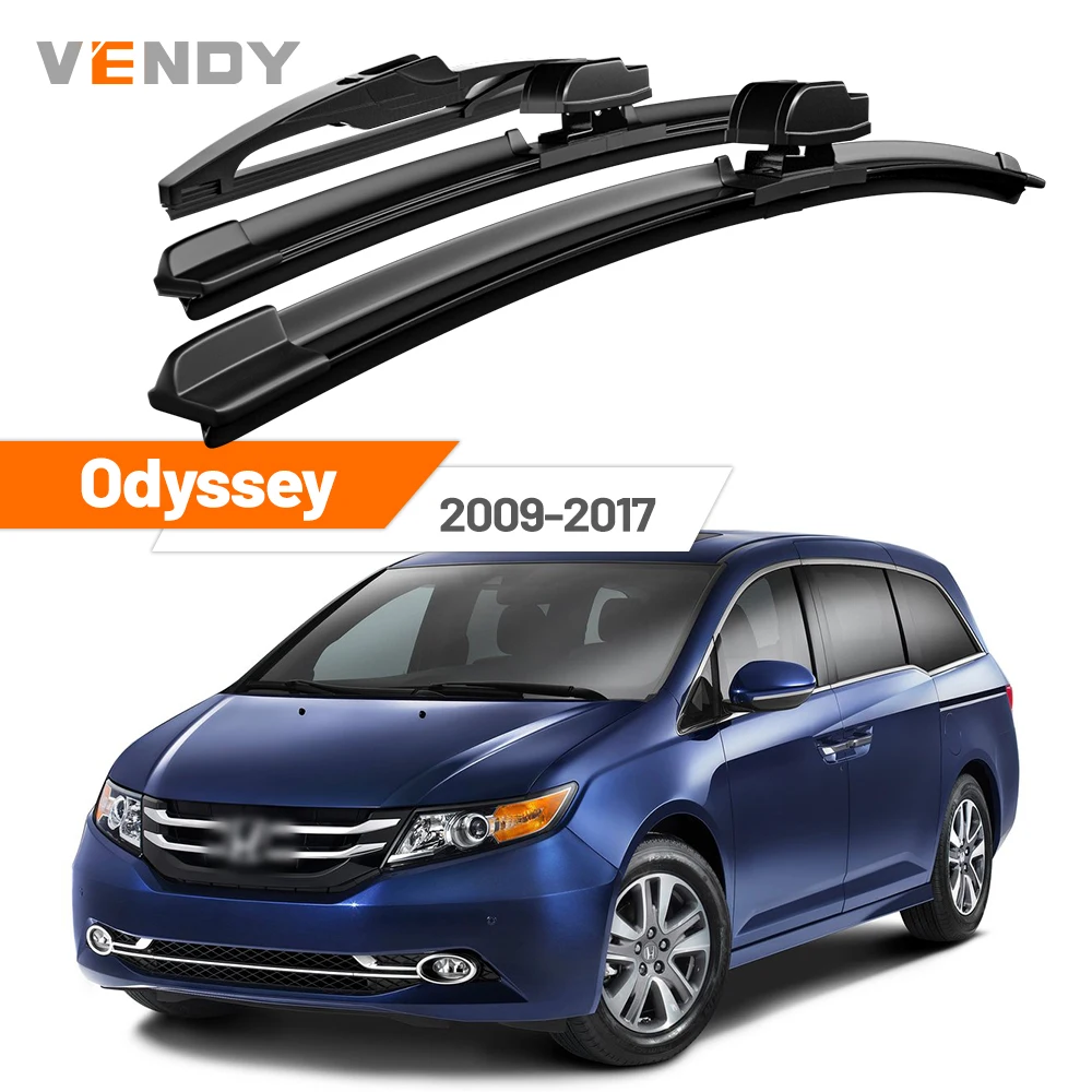 

For Honda Odyssey 2009-2017 2010 2011 2012 2013 2014 2015 2016 Front & Rear Windshield Wiper Blades Windscreen Wipers Set