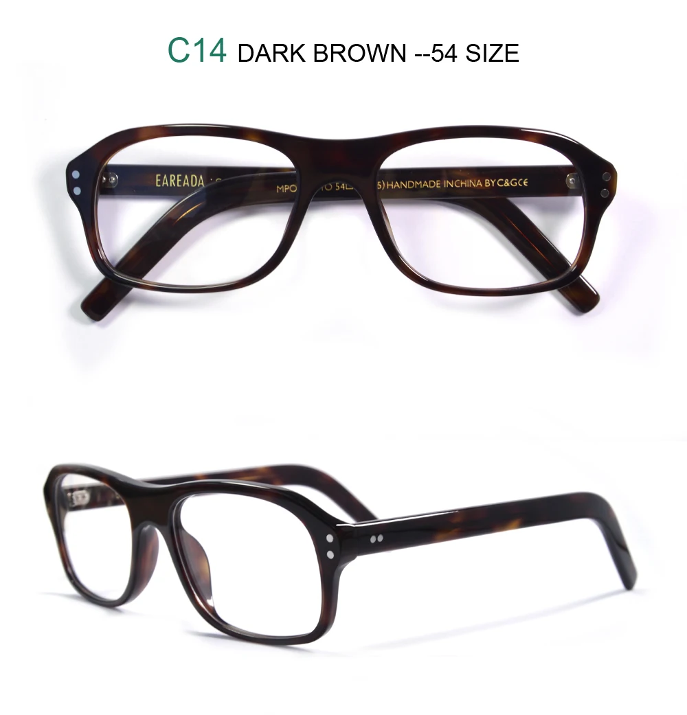 Kingmen Brillengestell für Männer Agent Eggsy Cosplay Brillenbrille Retro Rechteckige handgemachte Acetat verschreibungspflichtige Brille – Detail 24