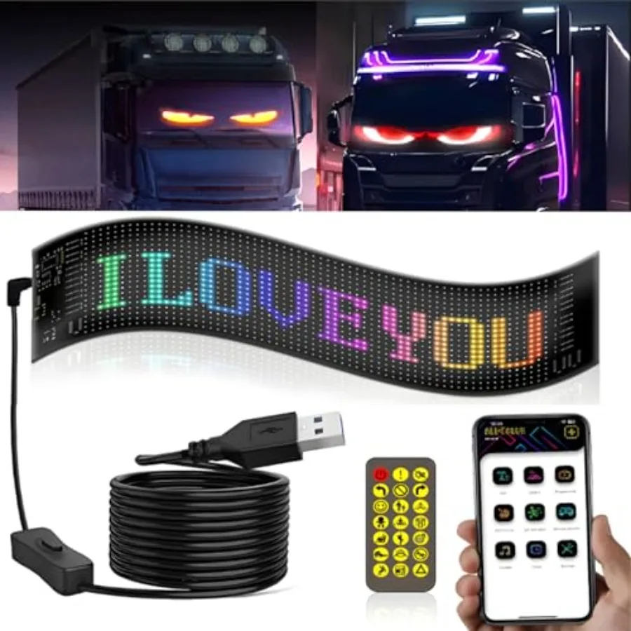 

【New model】Upgrade Devil Eyes Light for car/Truck Windshield 1PCS 14.7"X3.6" ojos led para carro car Eyes Animated led Scrollin