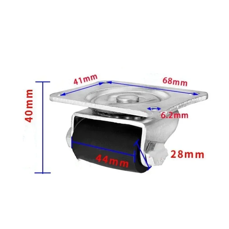 4 Buah/Lot Roda Kulkas 1 Inci Roda Universal Pusat Gravitasi Rendah Kastor Tugas Berat Seluler Horisontal Komersial