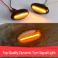 2x LED Dynamic Side Marker Light Turn Signal Light For Peugeot Citroen C1 C2 C3 C5 C6 107 206 307 407 607 1007 Berlingo Jumpy