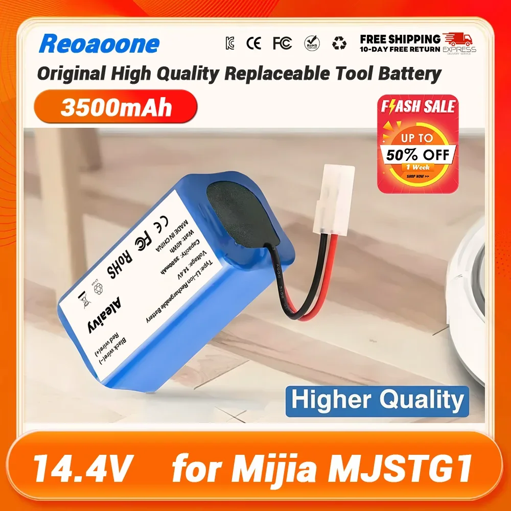 

Original For Xiaomi Replacement Battery H18650CH-4S1P For XIOMI MIJIA Mi Robot Vacuum-Mop Essential G1 MJSTG1 SKV4136GL 9800mAh