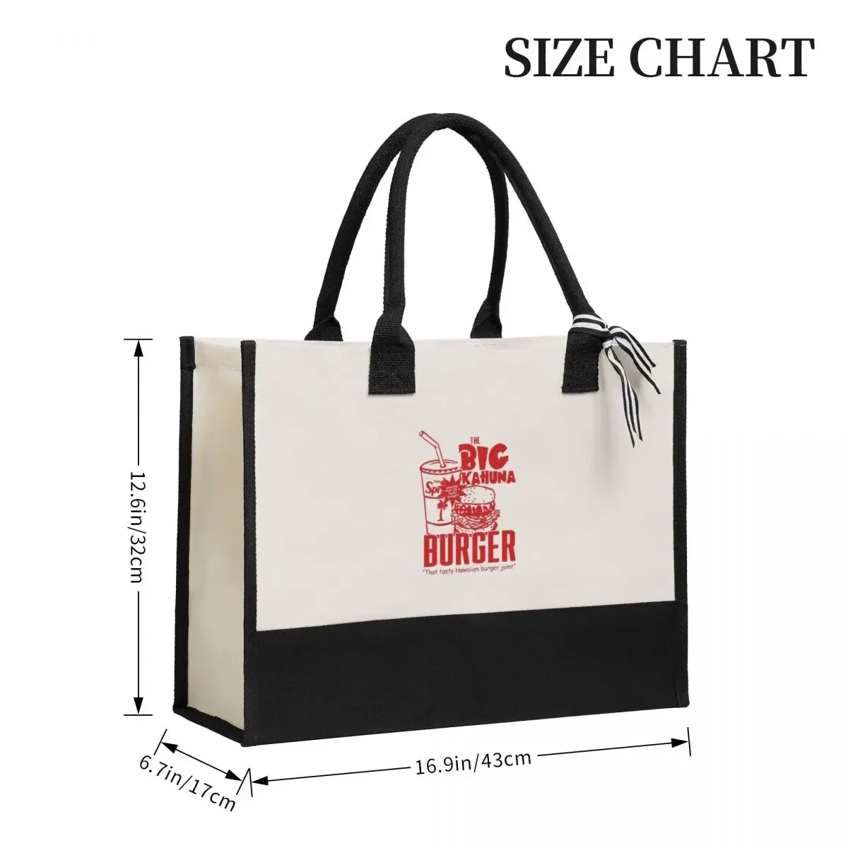 Canvas Gift Shopping Bag The Big Kahuna Burger Classic Canvas Large Capacity Bag Customizable Quality Gifts