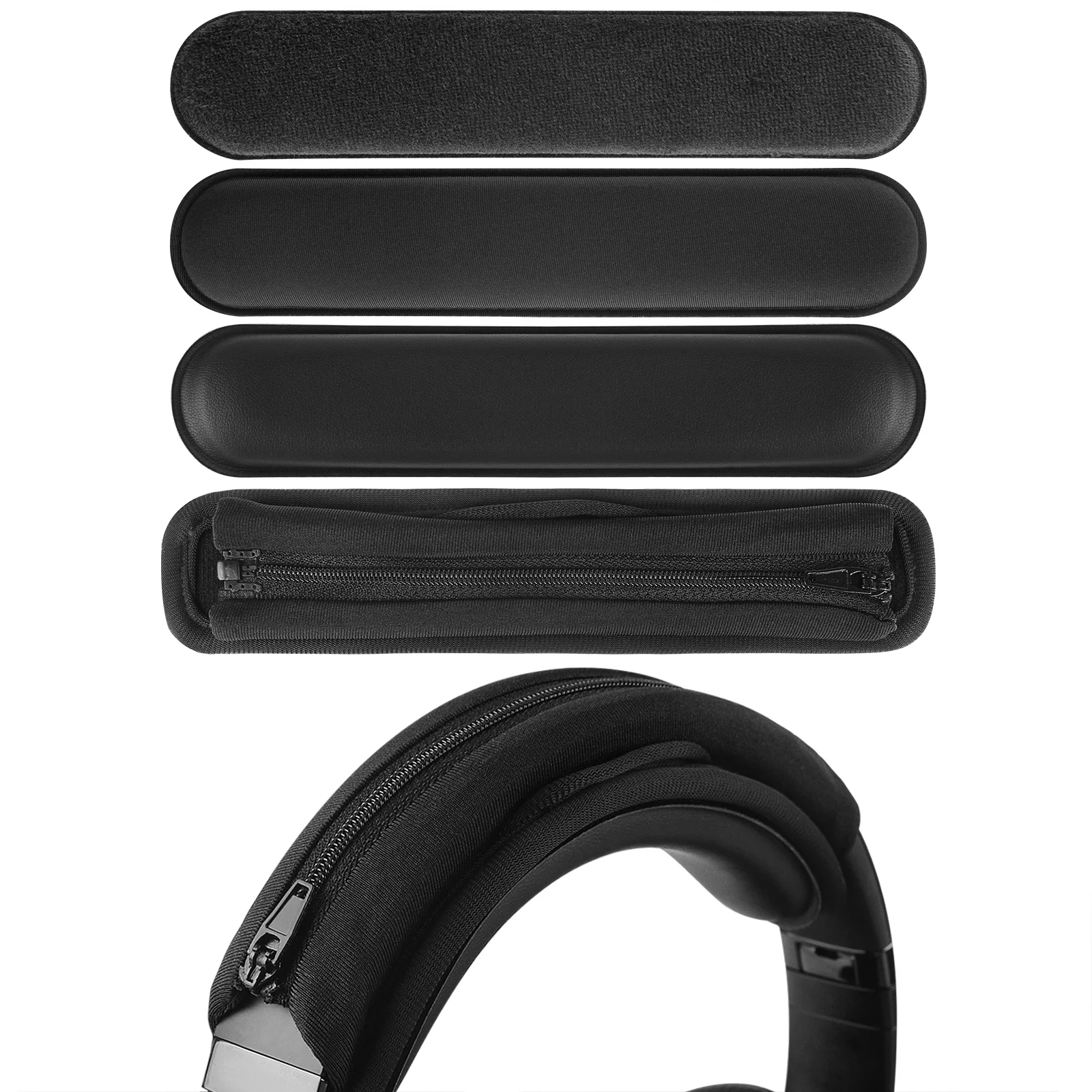 

Geekria Средний чехол на голову на липучке + комплект накладок на голову / защитная повязка на голову с застежкой-молнией / установка своими руками без инструмента