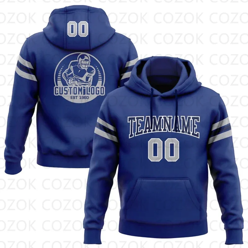

Customized Hoodie Dark Blue Gray Color Jersey 3D Printed Unisex Pullovers Hoodie Casual Sweatshirts
