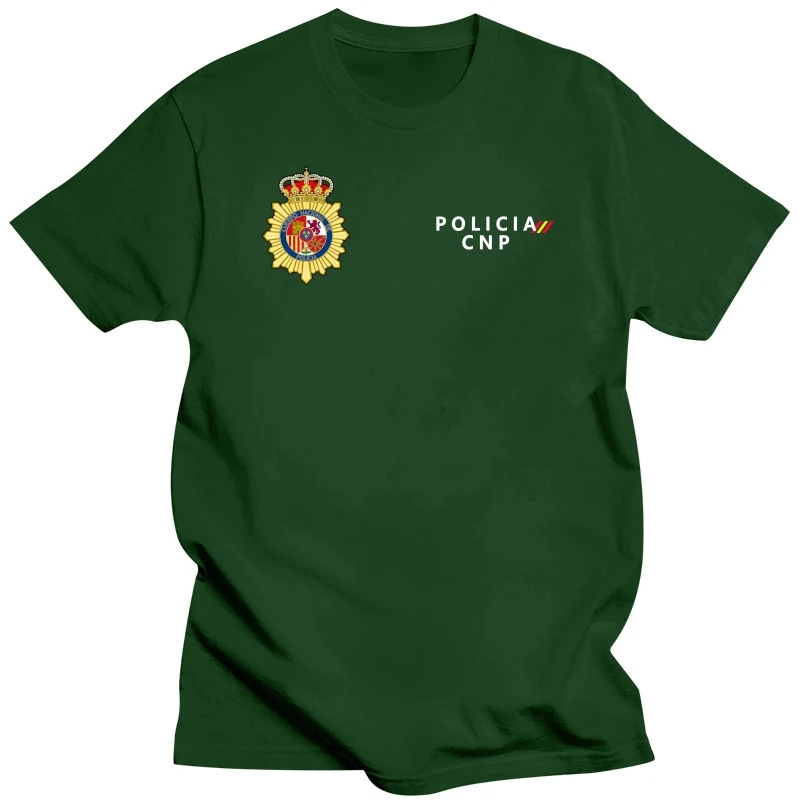 Spain National T Shirt Man Cool Espana Policia CNP UIP UPR anti riot Force T-shirt Short Sleeve Men Tops XS-5XL