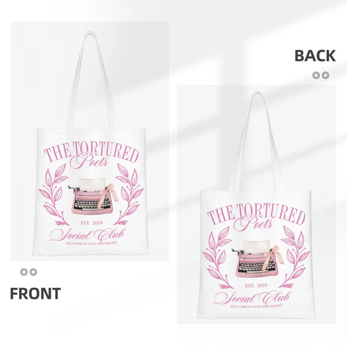 Bolsas de lona feminina, departamento de poetas torturados, tudo é justo no amor e na poesia, bolsa TS, novo álbum, bolsa swiftie, 2024