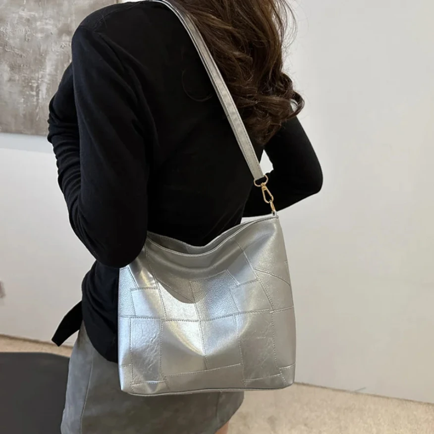 

2024 new Large Capacity Soft Pu Leather Shoulder Bag Casual Tote Crossbody Bags For Women, Ladies Handbags For Commuter