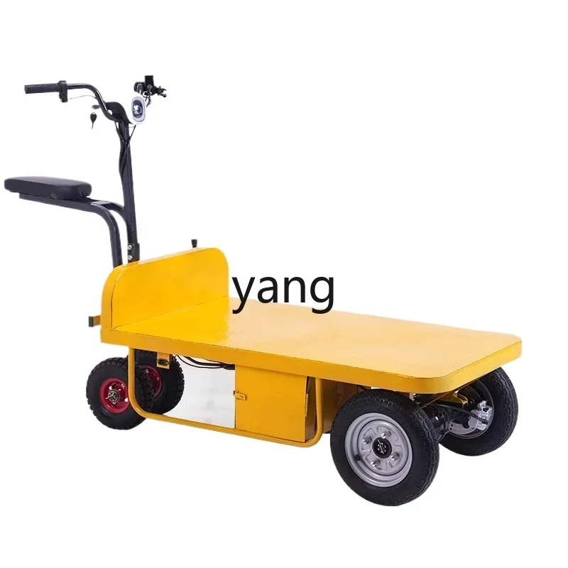 

YJQ electric flatbed car reversing donkey construction site construction handling greenhouse vegetable transporter stall