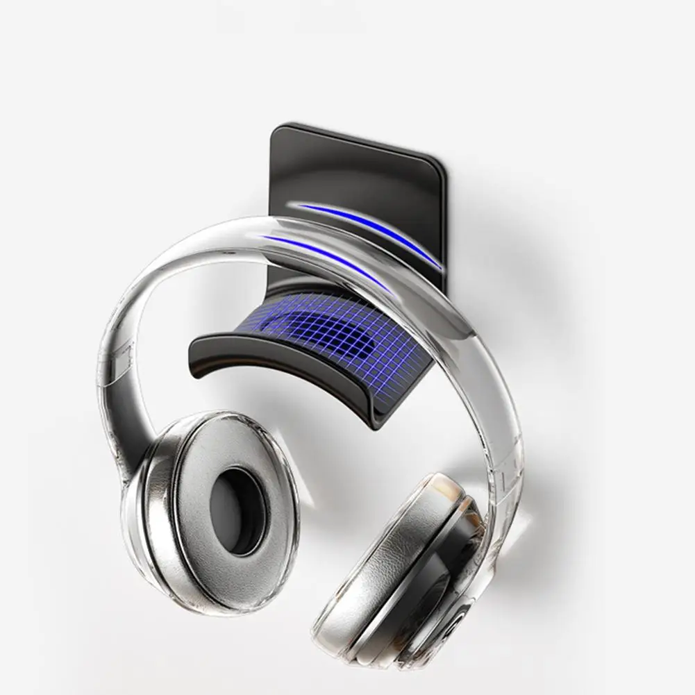 Adhensive Plastic Wall Mount Hanger Under Desk Headset Rack Holder Universal Headphone Headset Stand Hanger Dropshipping