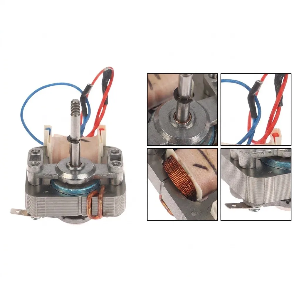 220V 4.2W Shaded Pole Asynchronous Fan Motor Silver Metal Plastic For Heat Dissipation Kitchen Appliance Cooling Replacement Par