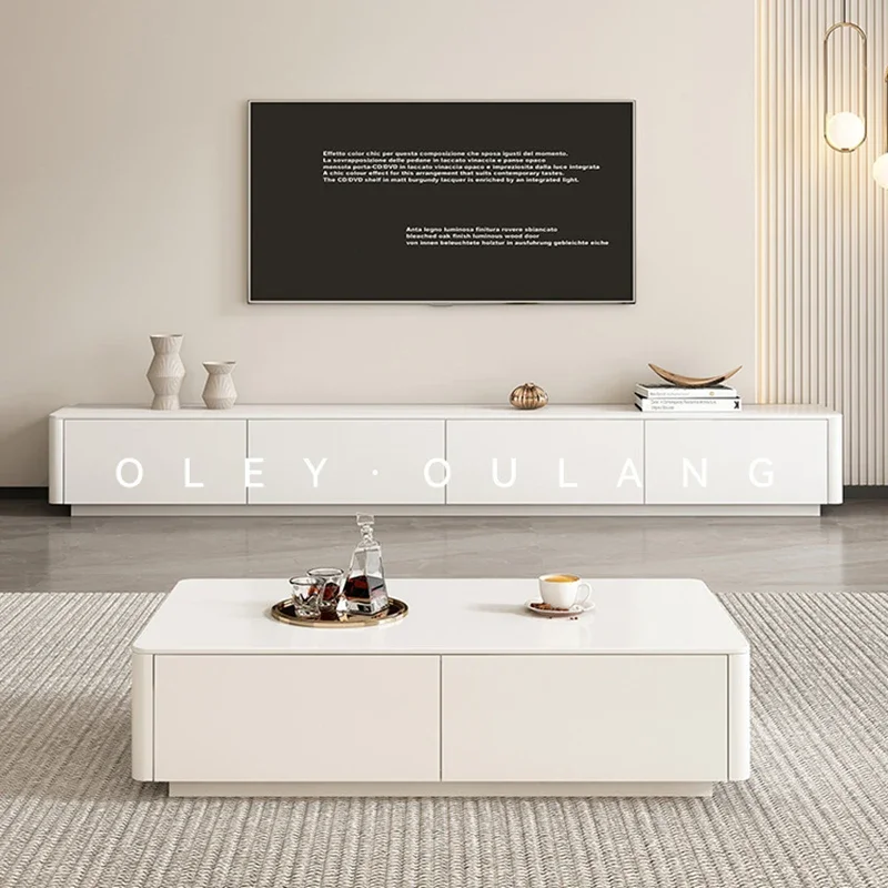 

White Living Room Tv Table Universal Organizer Monitor Entertainment Salon Tv Stands Modern Muebles Entrance Hall Furniture