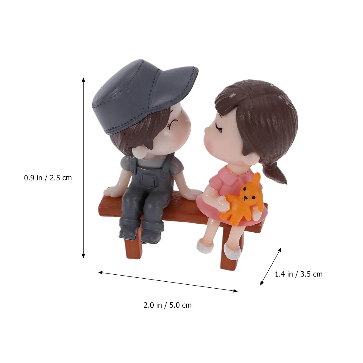 Couples Miniatures Micro Landscape Crafts Beautiful Resin Decor Home Garden Succulent Ornaments Small Character Decorations