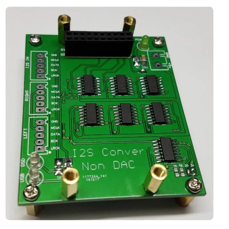 Nvarcher NOS DAC/I2S format  decoder shifter board and I2S data conversion right justified  For Xmos usb