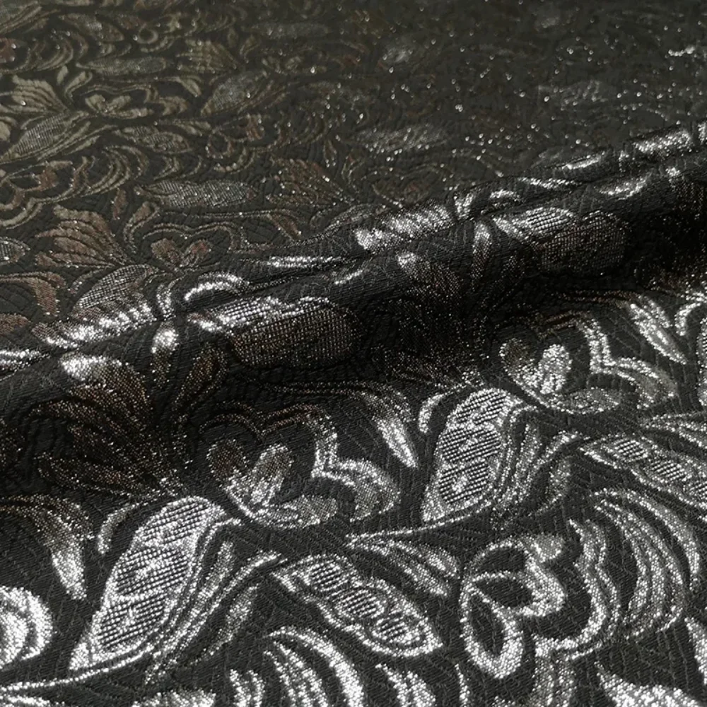 

Металлическая проволока, парча, жаккардовая ткань, темное зерно, осенне-зимний детский костюм, плащ, одежда, ткань, модный дизайн, шитье