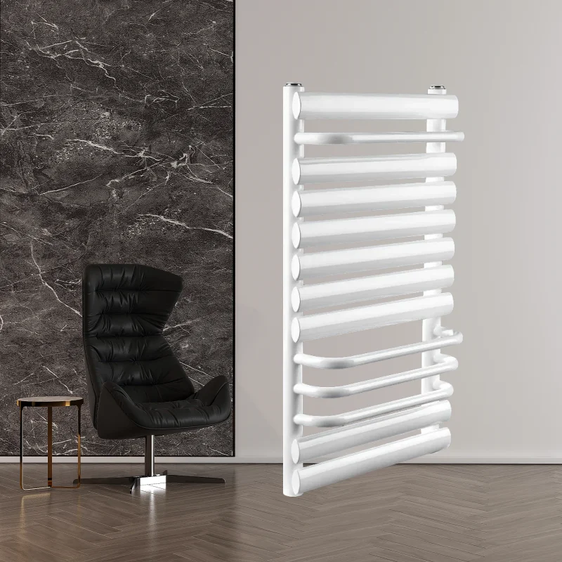 White Wall Mounted Electric Radiator Popular Bathroom Heated Towel Warmer Rack HVAC Systems Part