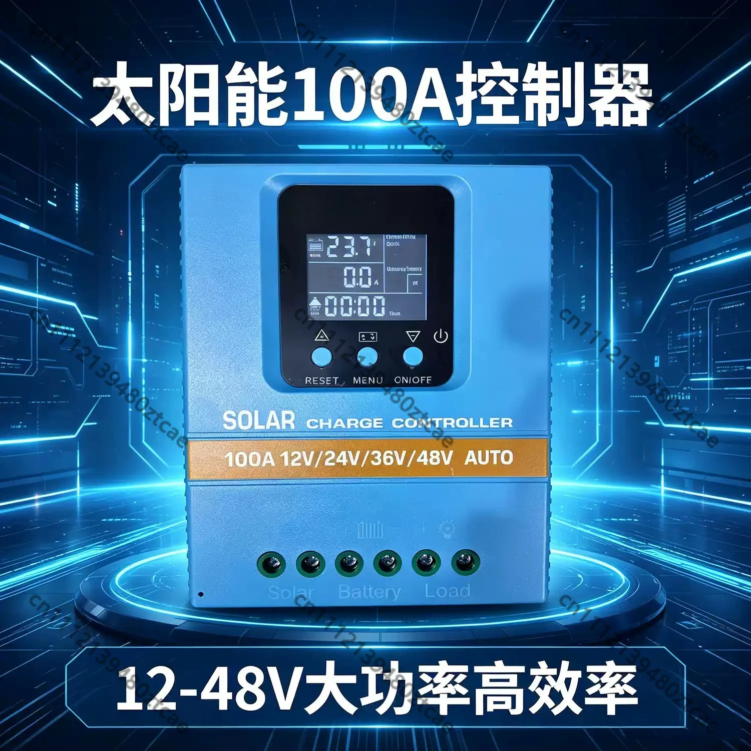 High Power Solar Charge Discharge Controller 12V 24V 36V 48V 100A Adjustable Parameter LCD Display With USB Port