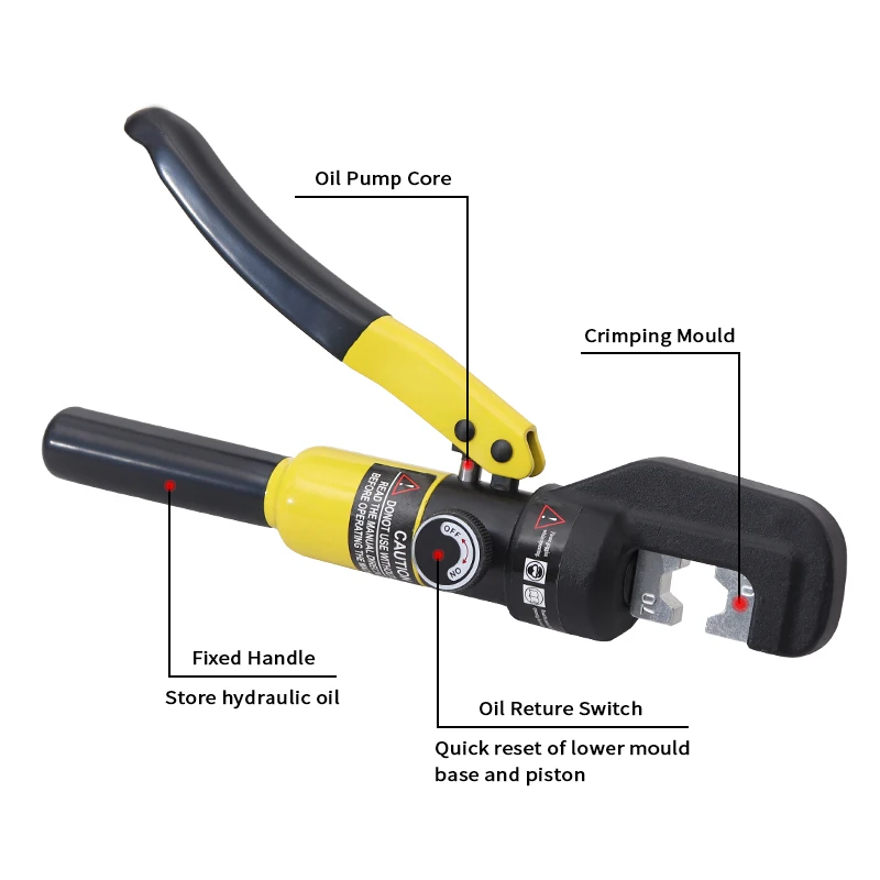 Hydraulic Crimping Tool Hydraulic Crimping Plier Hydraulic Compression Tool YQK-70 Range 4-70mm2 Pressure 5-6T