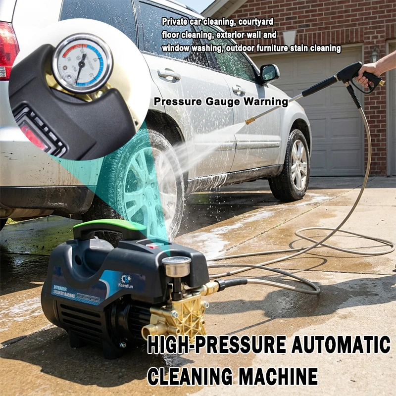 Household Automatic High Pressure Car Washing Machine Floor Cleaning Water Gun Portable Mobile Small High-pressure Cleaning Tool