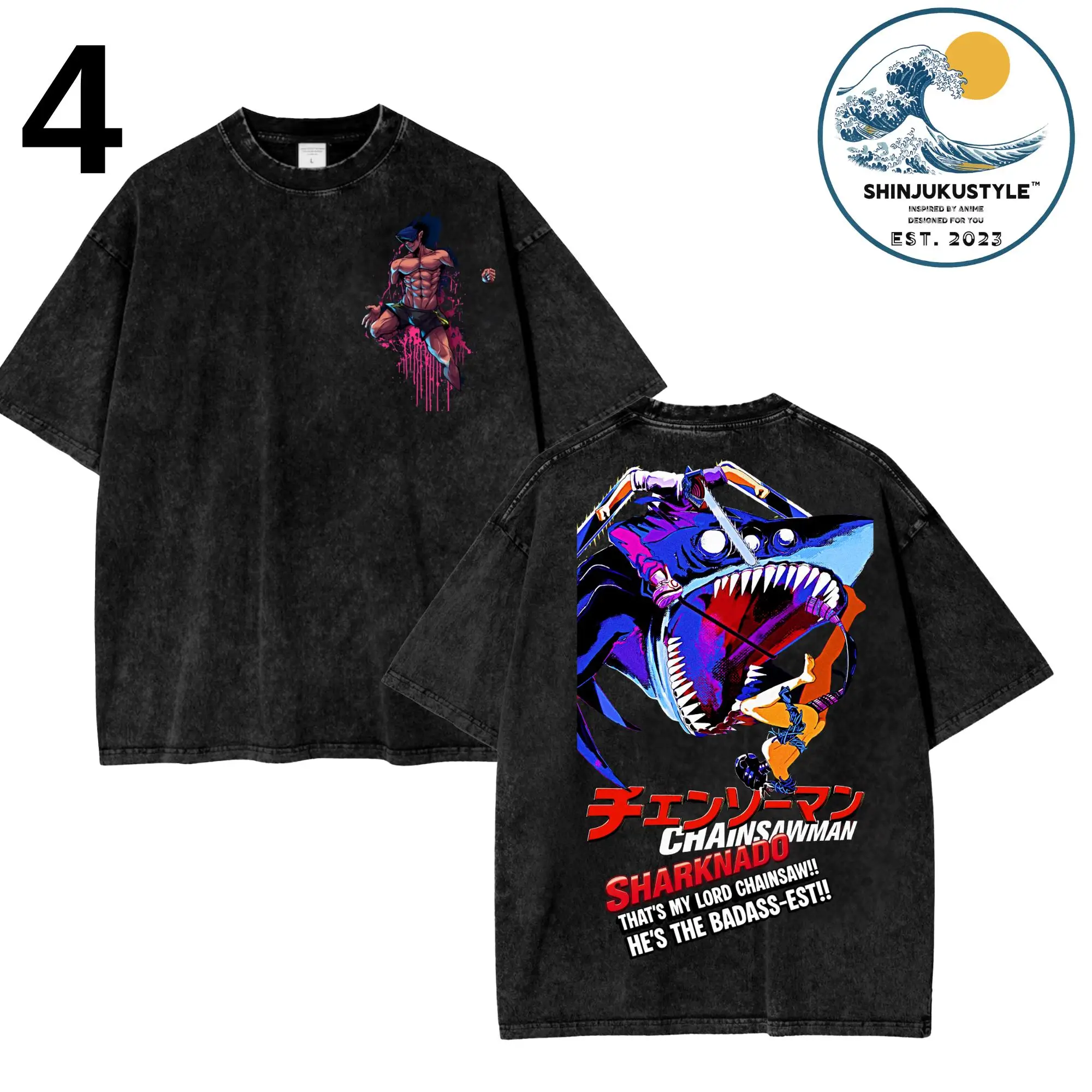 بالمنشار رجل X Reze قنبلة الشيطان تي شيرت النساء الرجال حمض غسل المتضخم أنيمي تي شيرت الشارع الشهير فضفاض عادية Harajuku الملابس #2