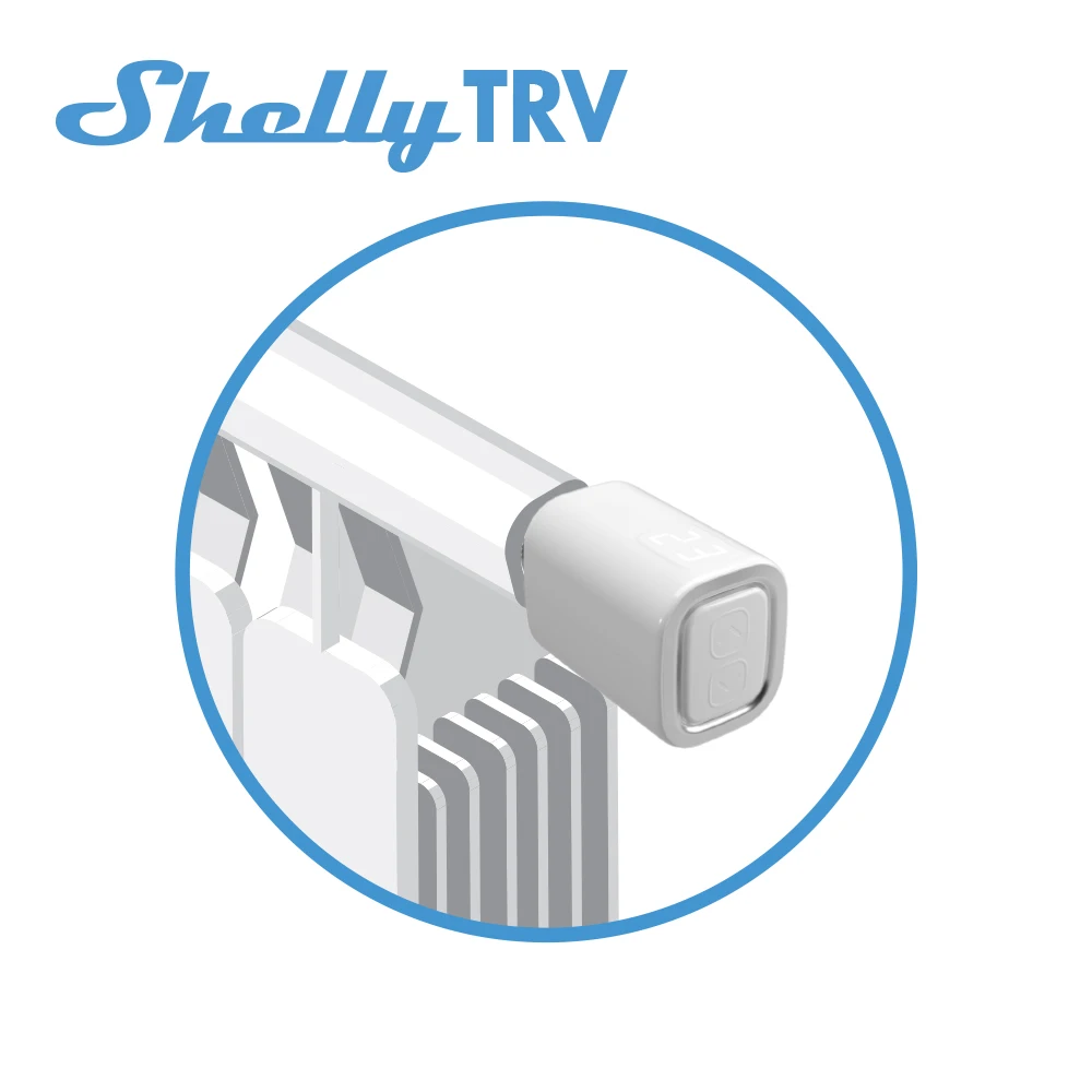 Shelly Mobile Phone APP Control Programmable Thermostatic Radiator Valve  Smart TRV  for Heating System