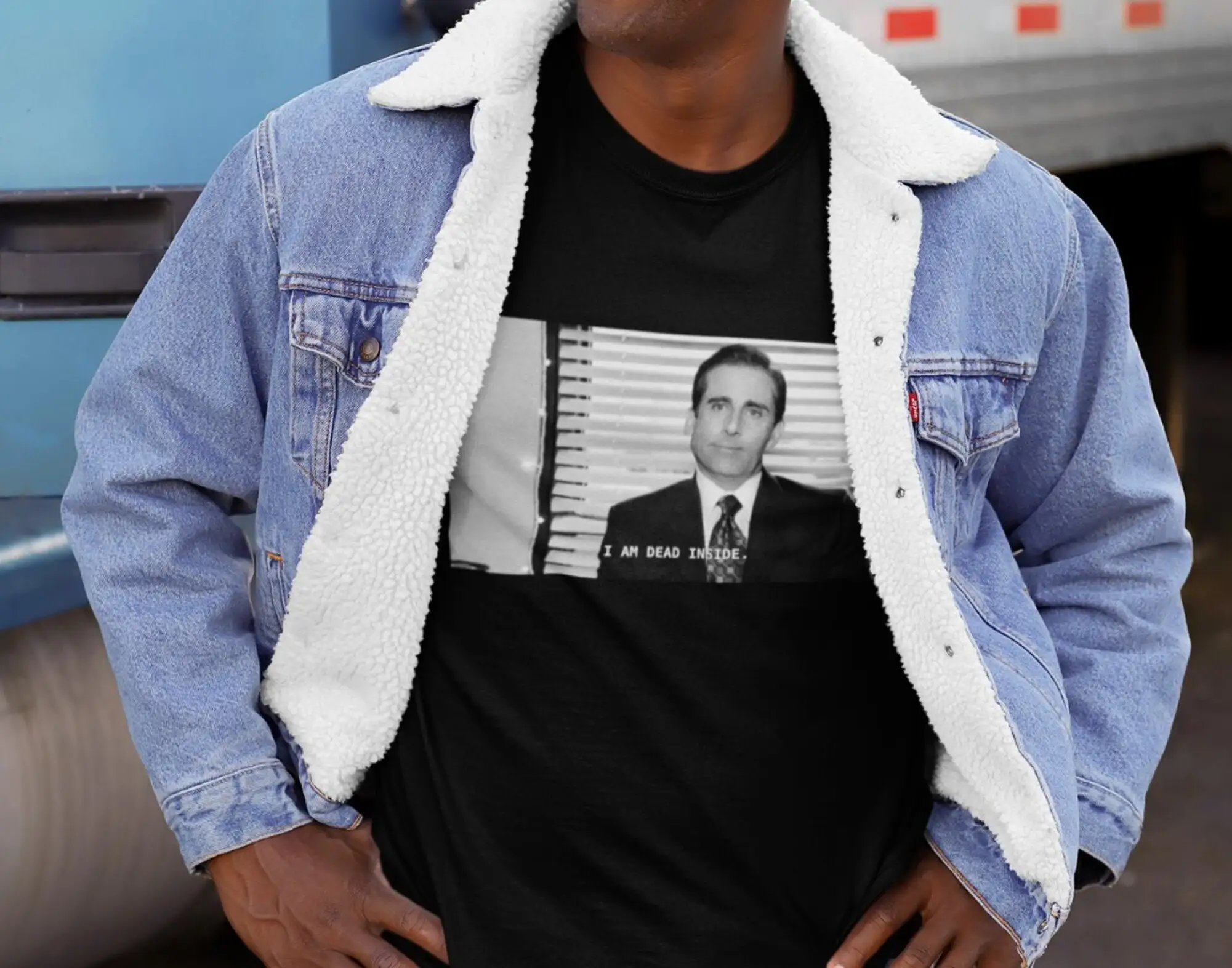 Black and White Michael Scott I Am Dead Inside Shirts, The Office Saying Funny Shirt for Fan, Michael Scott Quotes