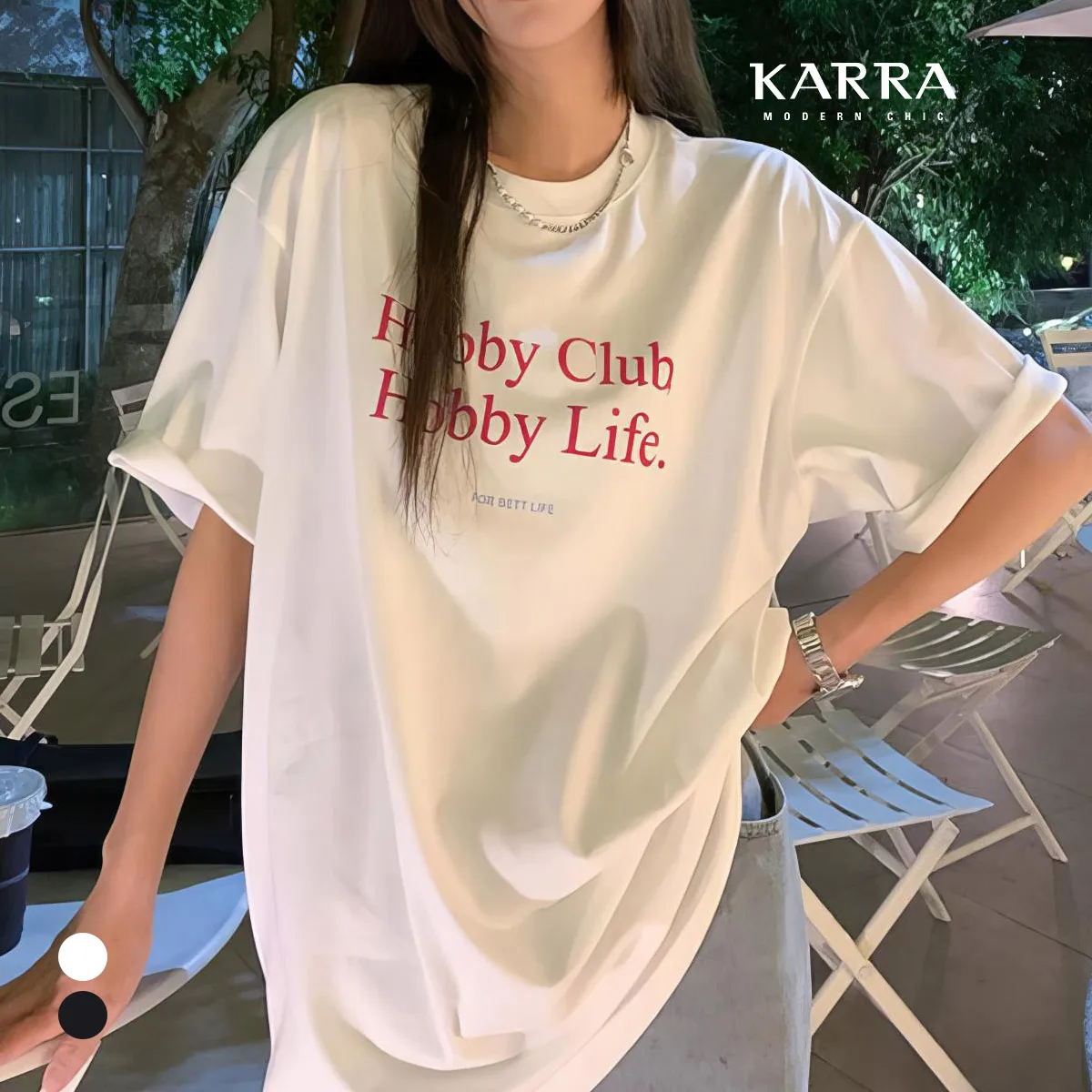 KARRA (to 77) boxy-letter T-shirt _ KB4MTS010C