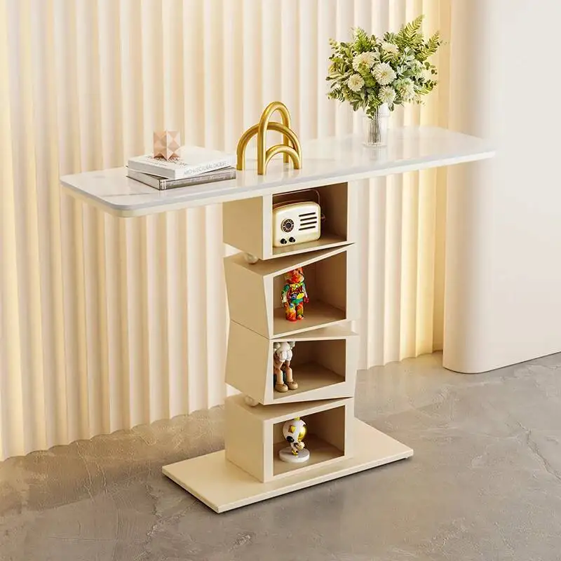 Modern Kawaii Console Table Simple Trendy Glam Cute Console Table With Storage Multifunctional Meuble Salon Hallway Furniture