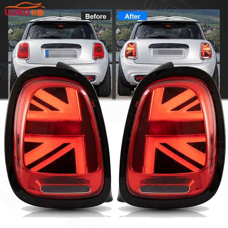 Для Mini Cooper F55 F56 F57 UNION JACK LCI RED 2014-2019 задний фонарь с объективом и анимационными автомобильными задними фонарями TLED Для Mini Cooper F55 F56 F57 UNION JACK LCI RED 2014-2019 задний фонарь с объективом и анимационными автомобильными задними фонарями TLED