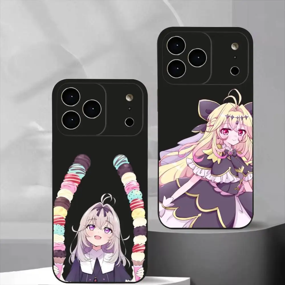 

Moria Ruruka Star Detective Precure Phone Case For iPhone 17,16,15,14,13,12,11 Plus,Pro Max, Black Silicone Cover