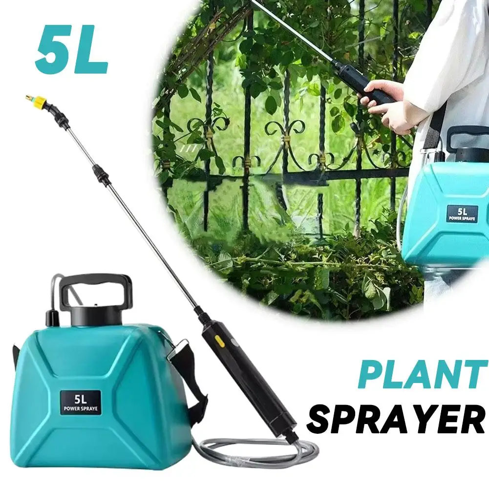 

5L 8L Electric Sprayer Rechargeable Backpack Handheld Garden Sprayer 3 Nozzles High Pressure for Plant Watering Disinfection