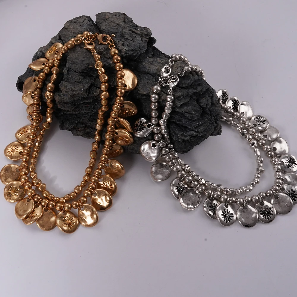 

Jewelry Vintage Copper Fashion Women Shandong Reach Necklace 2025 Trend Necklaces Panic Buying