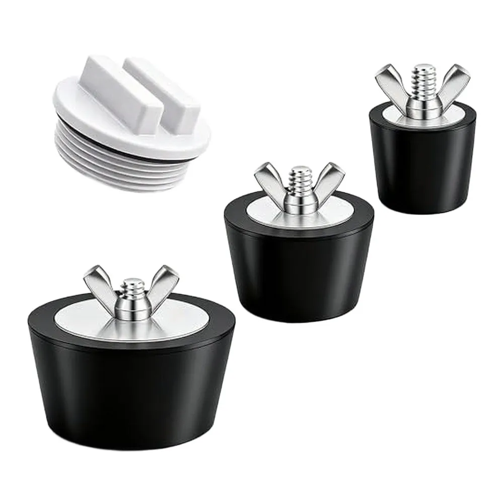 Swimming Pool Stopper Set 4PCS for Leak Prevention and Water Overflow Control 1in 1.5in 2in and 1.5in Threaded Return Stopper
