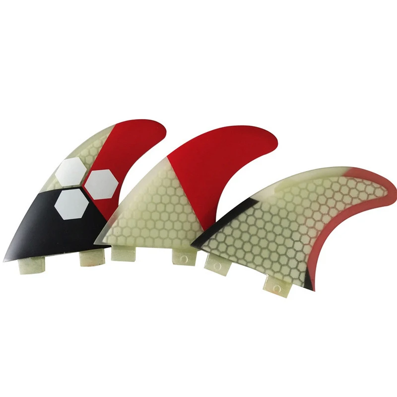 

UPSURF FCS G5/G7 Surfing Fins Fibreglass With Honeycomb Tri Surfboard Fins Double Tabs M/L Short Board Fins Surfing Accessories