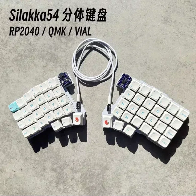 MiFuny Silakka54 Split Keyboard Kit VIAL/QMK Wired Custom Hot-Swap Ergonomic Gaming Left and Right Handed Mechanical Keyboards