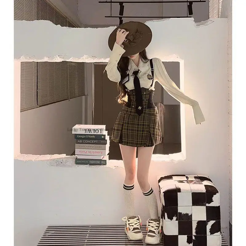 Spring New Korean Style School Uniform Girl Fashion Slim Daily Jk Uniform Gril Sexy College Style Jk Uniform Lady Daily Wear