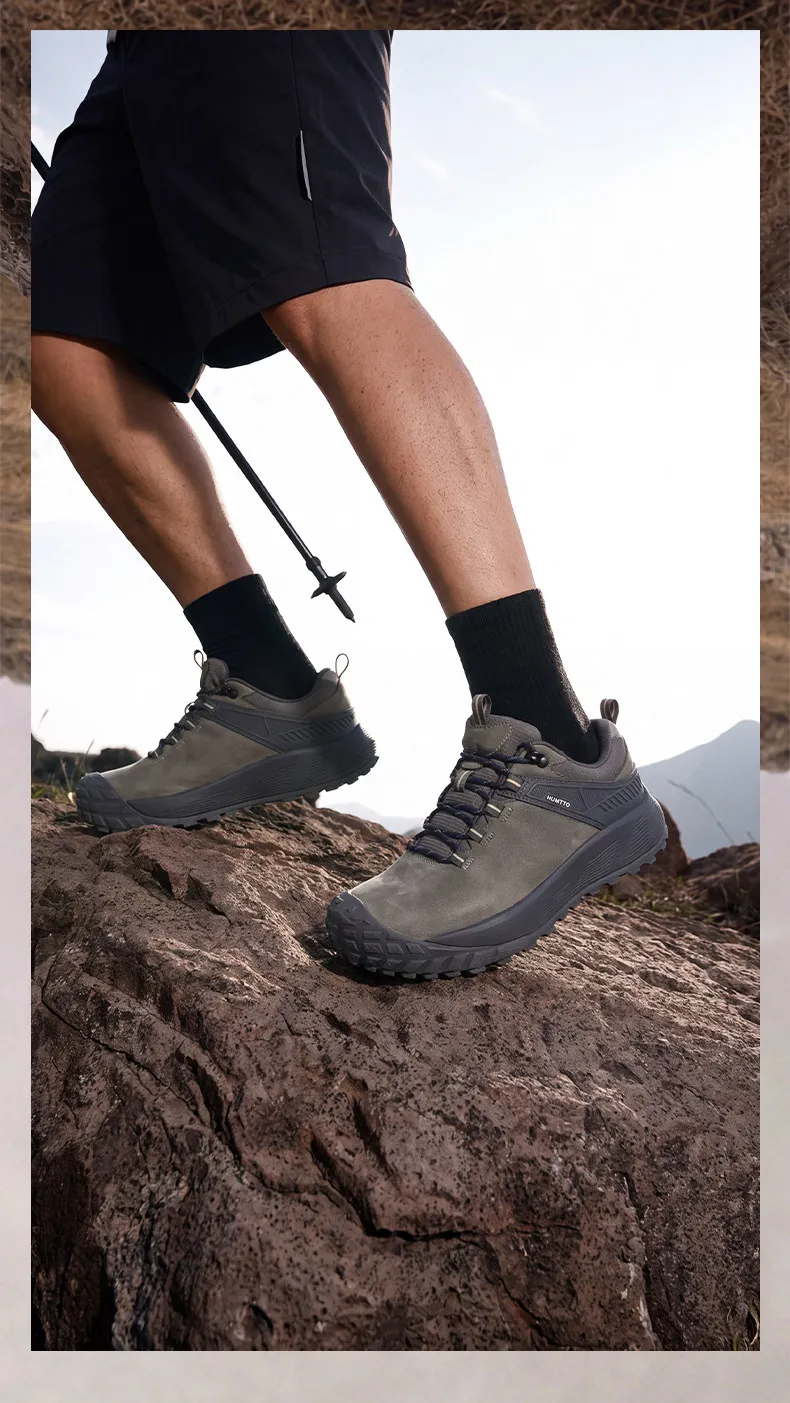 HUMTTO Outdoor-Wanderschuhe aus Rindsleder für Herren, Trekking-Sneaker, Schneestiefel, Sport-Reiseschuhe, Freizeit-Laufschuhe – Detail 4
