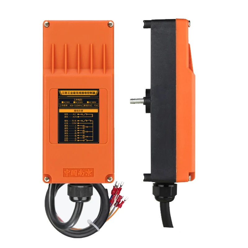 Fsk ac380v 12 botões 433mhz transmissor de código de aprendizagem universal e receptor de relé 8 canais guindaste de controle remoto de rádio industrial