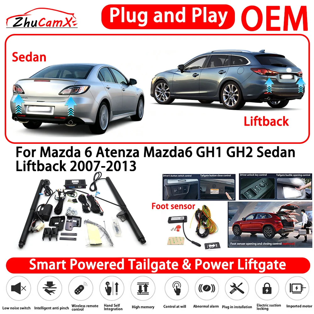 for Mazda 6 Atenza Mazda6 GH1 GH2 Sedan Liftback 2007-2013 Smart Powered Tailgate Power Liftgate Automatic Rear Trunk Tailgate