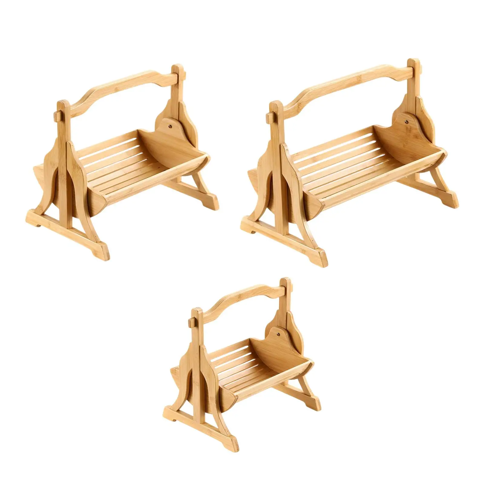 Bamboo Hanging Chair Fruit Basket Decoration Counter Storage Basket for Party Apartment Living Room Family Reunions Coffee Table