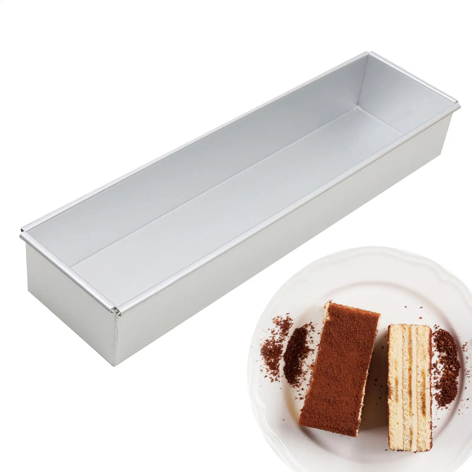 Aluminum Alloy Tiramisu Cake Mold Square Mousse Fixed Mold Rectangular Non-Stick Baking Dish Cake Ice Cream Sheet Pan