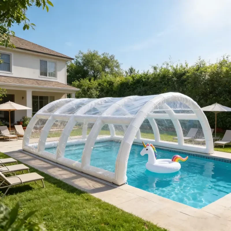 【CHIMU HOME】 Large Inflatable Pool Cover Waterproof UV Resistant Outdoor Swimming Pool Protector