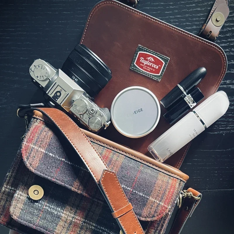 

Vintage Canvas Camera Bag For Mirrorless Camera Lightweight Taylorves