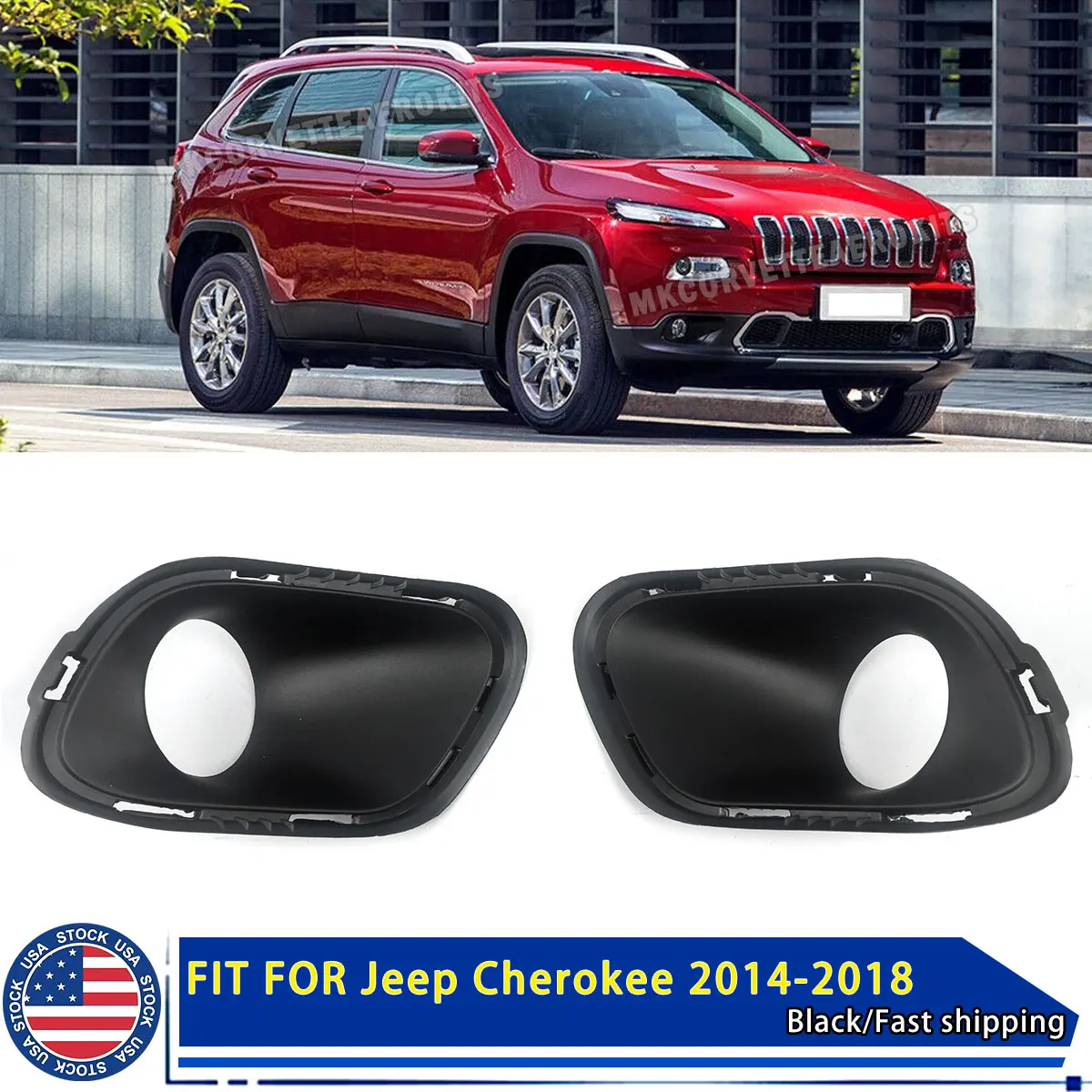 

2 шт., противотуманная лампа для Jeep Cherokee 2014-2018, левая и правая